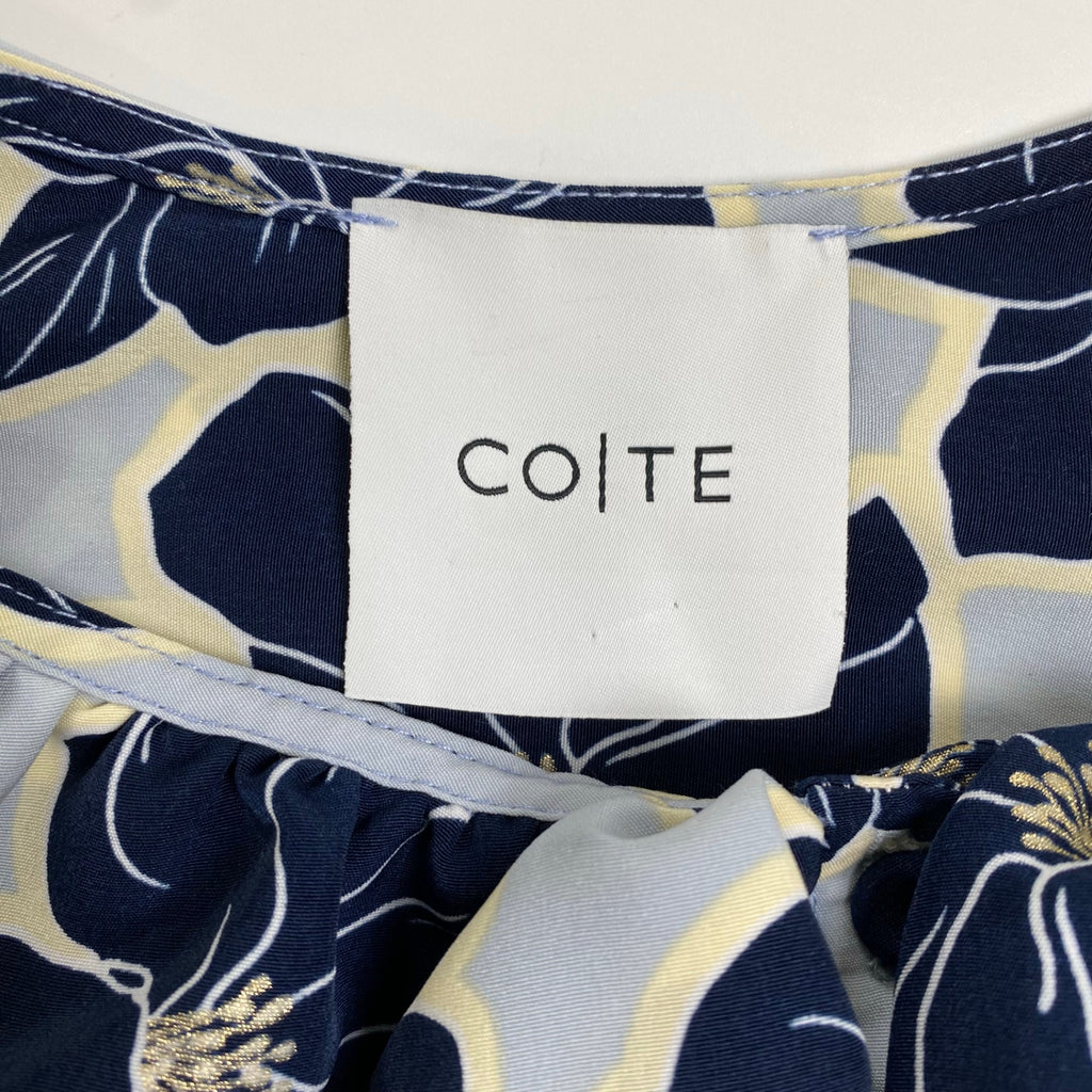 CO|TE コート / ハイビスカスフラワー セットアップ ブルー ネイビー ESTNATION取扱い 参考定価：100,000程度 SIZE:40(L程度)