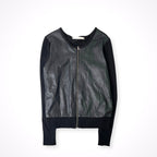 theory luxe / レザー×ニット カラーレスジャケット 参考定価：60,000程度 SIZE:38