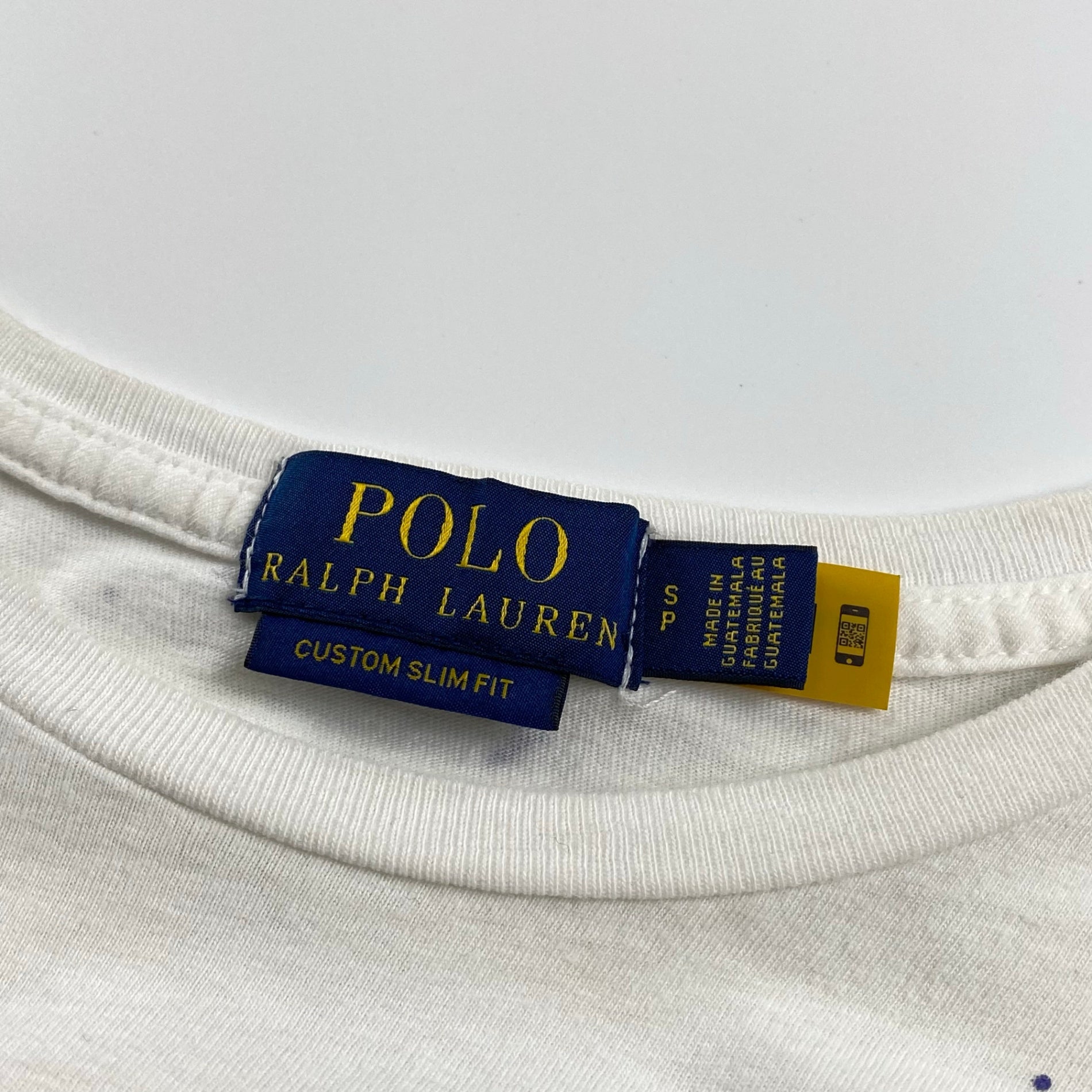 POLO RALPH LAUREN ポロ ラルフローレン / ポロベア ペンキ加工  Tシャツ 筆記体ロゴ レアデザイン SIZE:S