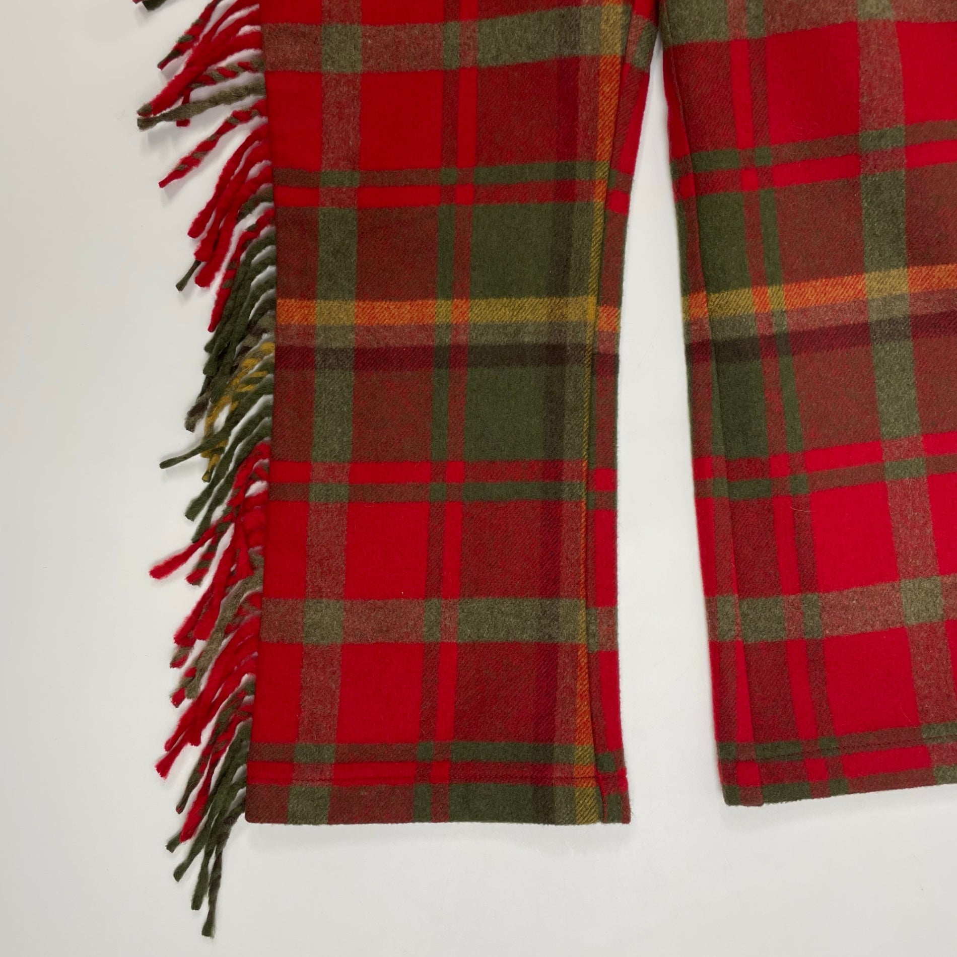 VIRGINIA BIZZI ヴァージニア ビッツィ / チェック柄フリンジパンツ H.P. FRANCE取り扱い 参考定価：35,000程度 SIZE:38