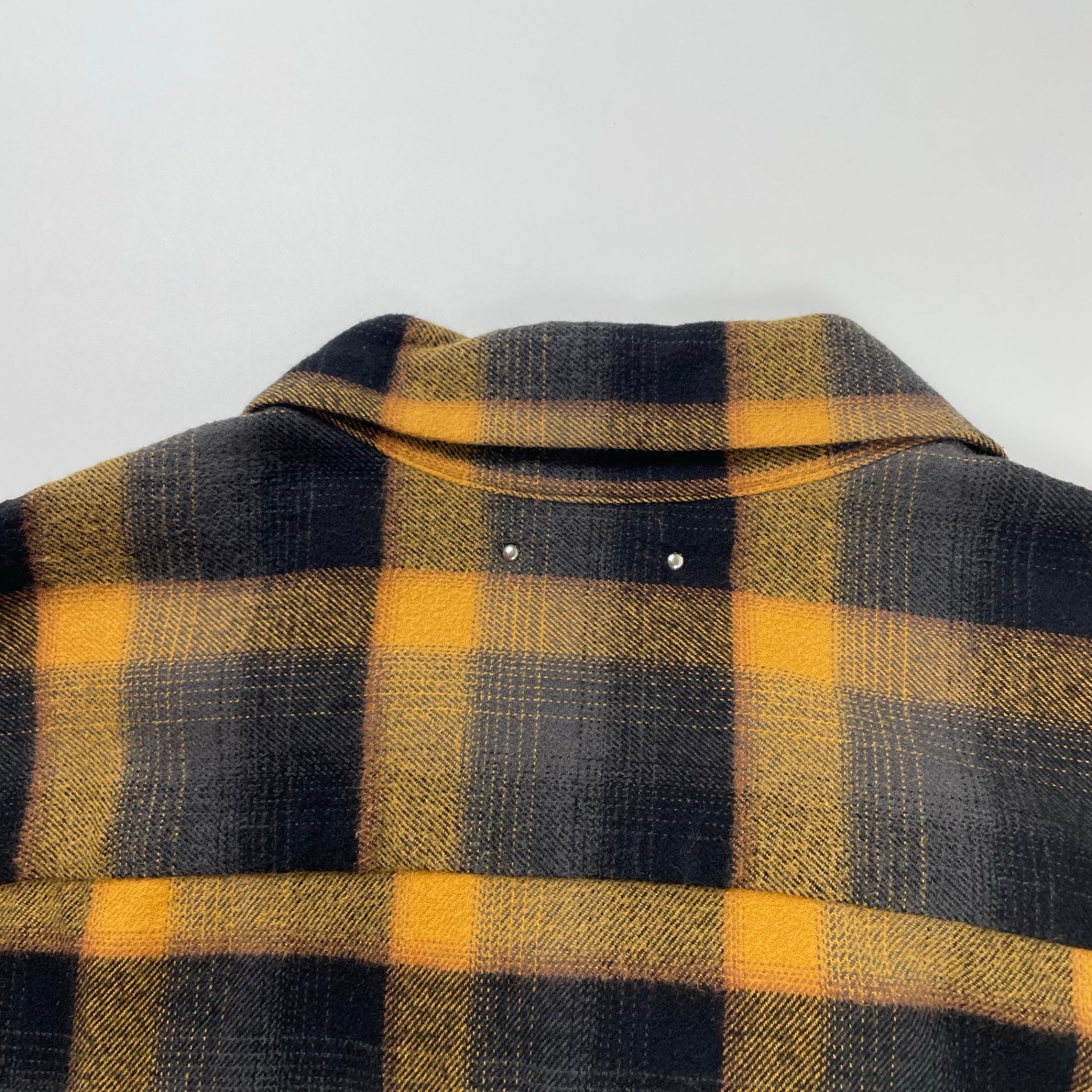 MINEDENIM マインデニム / C.R Flow Ombre Check Open Collar L/S SH