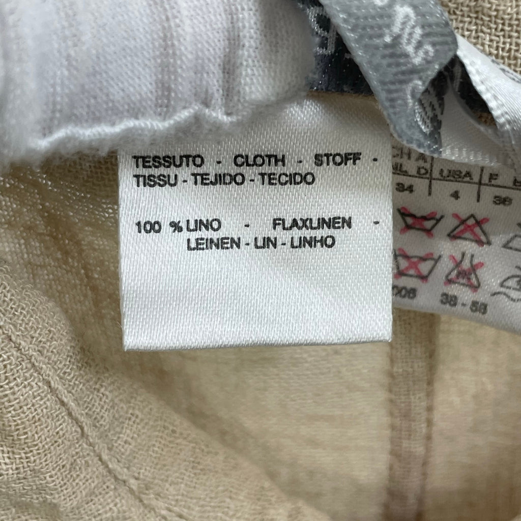 MaxMara / ピュアリネンロングシャツ 白タグ 参考定価：60,000程度 SIZE:38