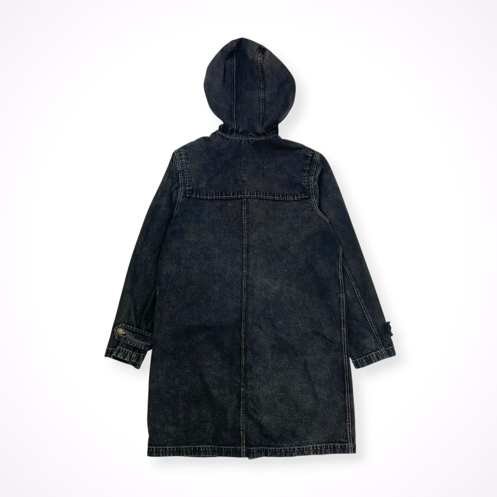DENIM＆Co / ブラックデニムダッフルコート SIZE:M