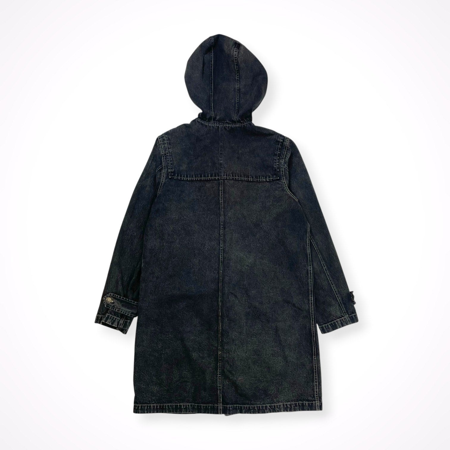 DENIM＆Co / ブラックデニムダッフルコート SIZE:M