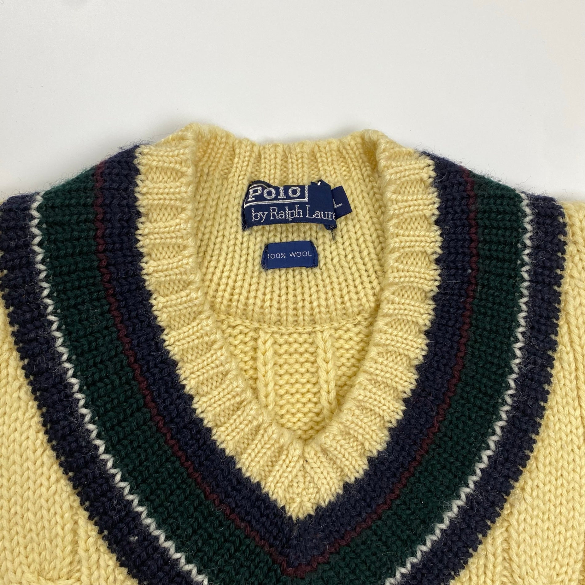 90s Polo by Ralph Lauren / ヴィンテージ チルデンニットベスト SIZE:L