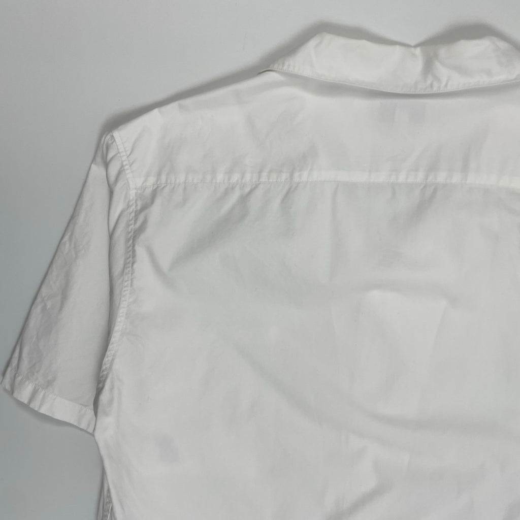 agnes b homme アニエスベー オム / レザール刺繍オープンカラーシャツ ホワイト 参考定価：25,000程度 SIZE：36