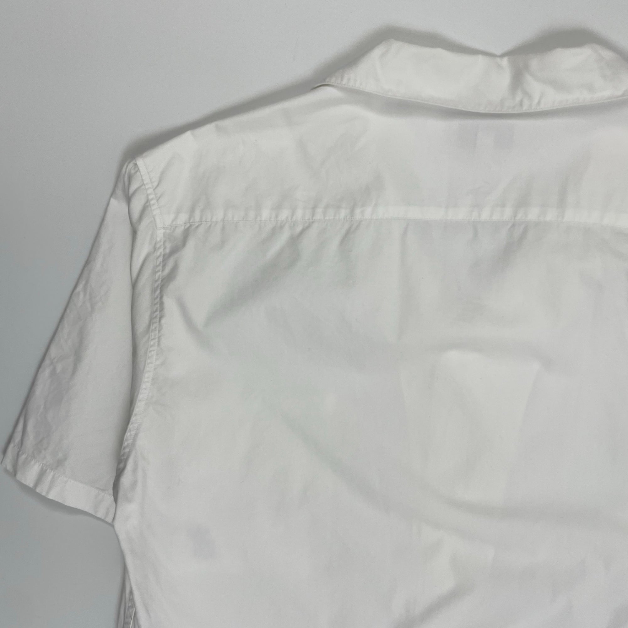 agnes b homme アニエスベー オム / レザール刺繍オープンカラーシャツ ホワイト 参考定価：25,000程度 SIZE：36