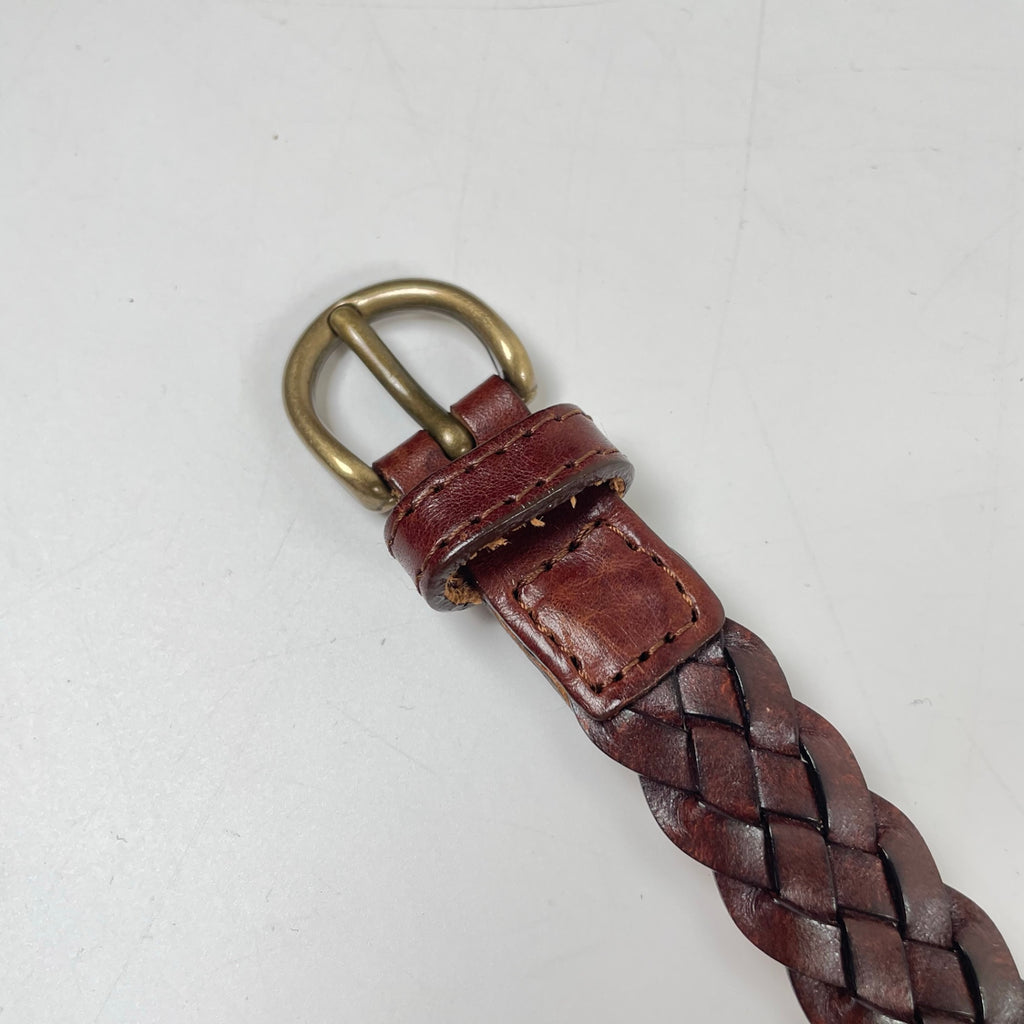 Saddler's / 編み込みレザーベルト ゴールドバックル