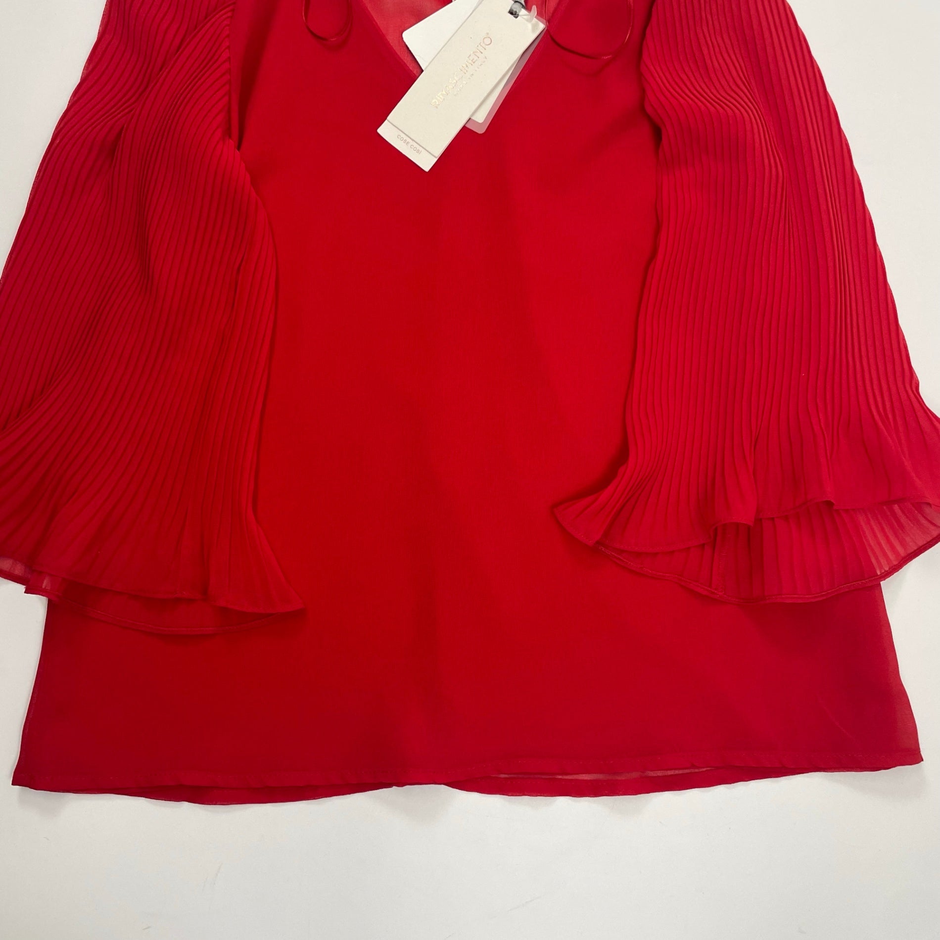 RINASCIMENTO / プリーツスリーブブラウス 未使用品 参考定価：18,000+tax SIZE:S