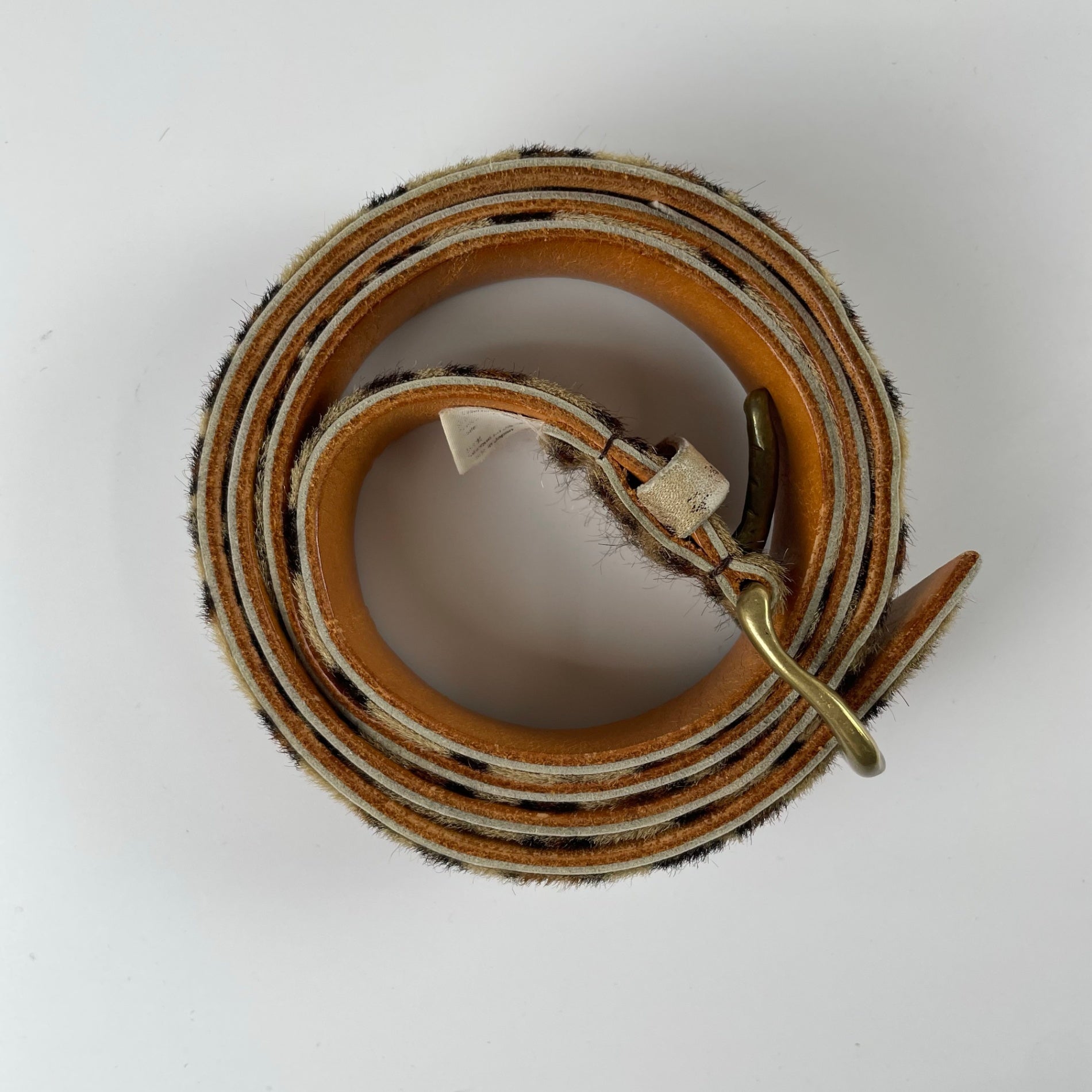 JUNYA WATANABE ジュンヤワタナベ / ハラコレザーベルト 全長113cm 10穴 76-99cm