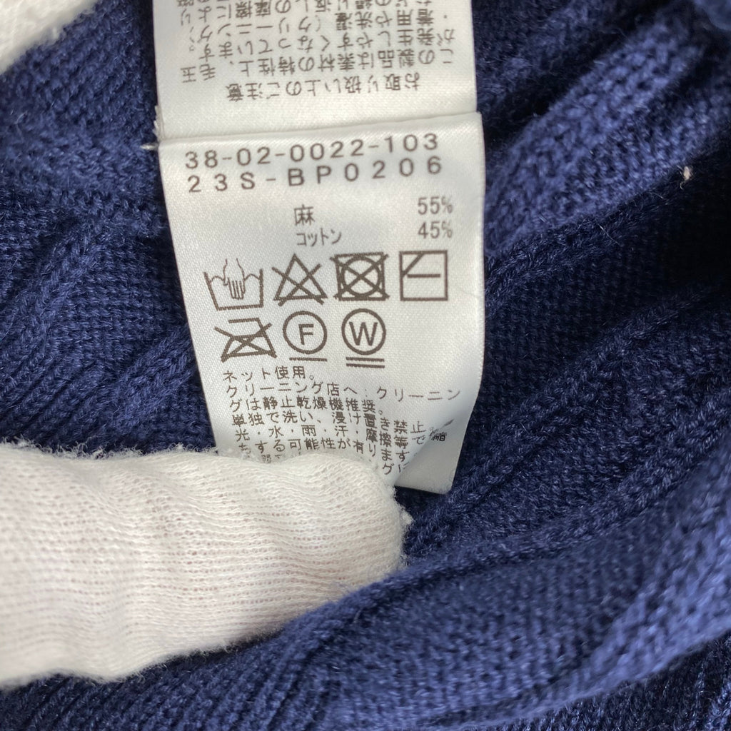BEAMS PLUS ビームスプラス / Knit Polo Cable ニット ポロシャツ ネイビー 参考定価：15,000+tax SIZE：XL