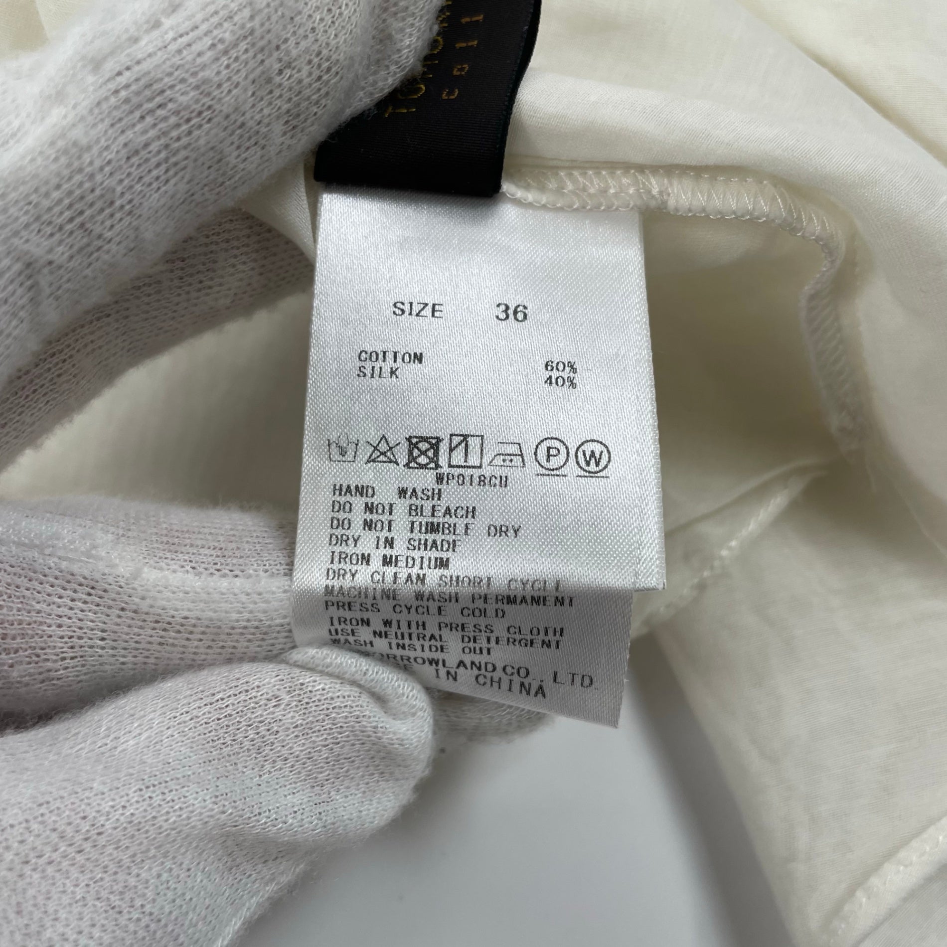 TOMORROWLAND collection トゥモローランド コレクション / コットンシルクオーガンジー ノースリーブブラウス 参考定価：18,000+tax SIZE:36