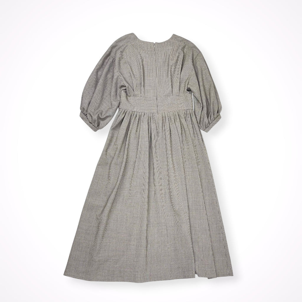 VERMEIL par IENA / P/Ryツイルウエストシェイプ パフスリーブワンピース 参考定価：25,000+tax