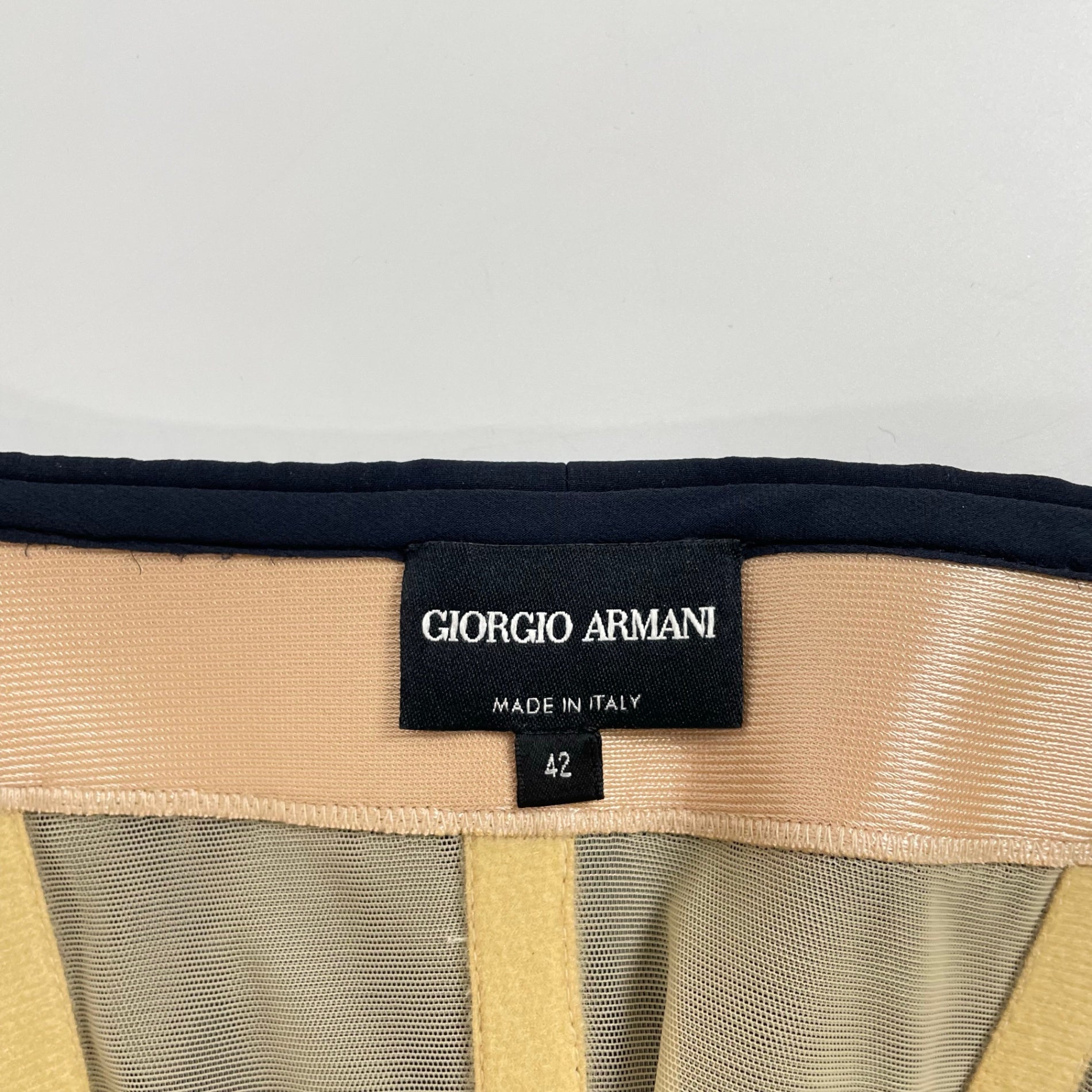 GIORGIO ARMANI / シルクラッフルイブニングドレス 参考定価：600,000程度 SIZE:42