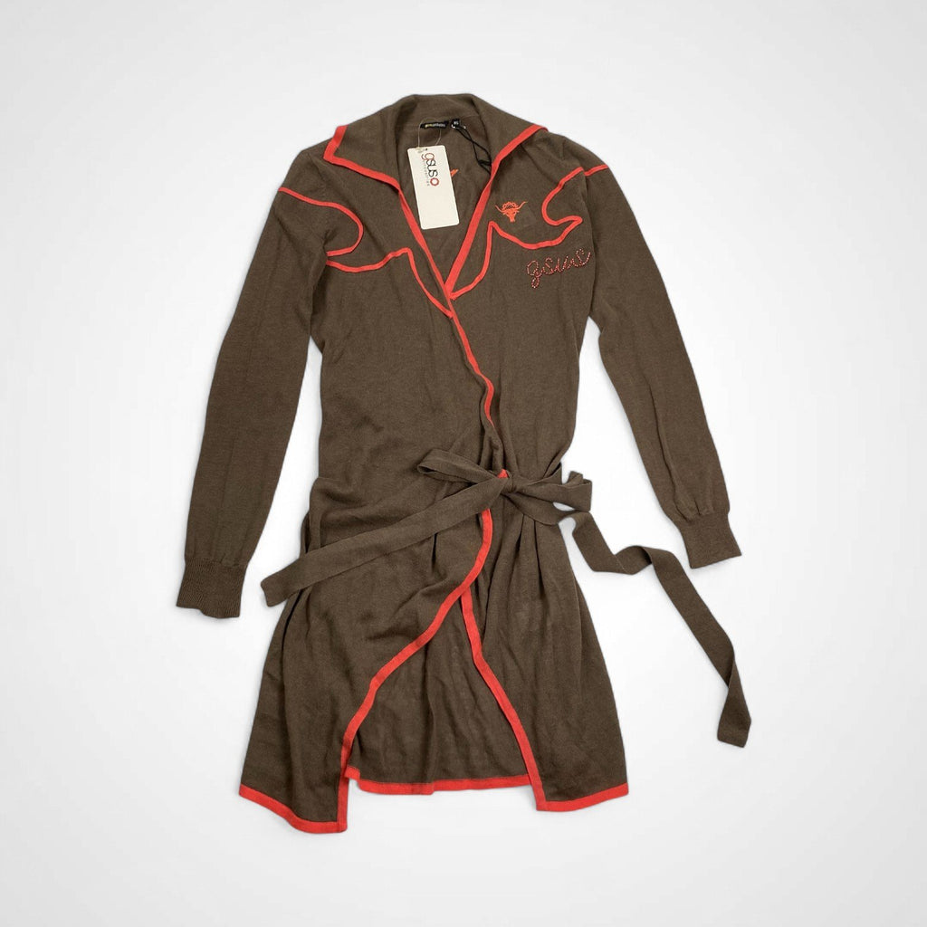 gsus sindustries ジーザス シンダストリーズ / ロングカーディガン スパンコール 刺繍 平成ギャル Y2K 未使用 参考定価：24,000+tax SIZE：XS