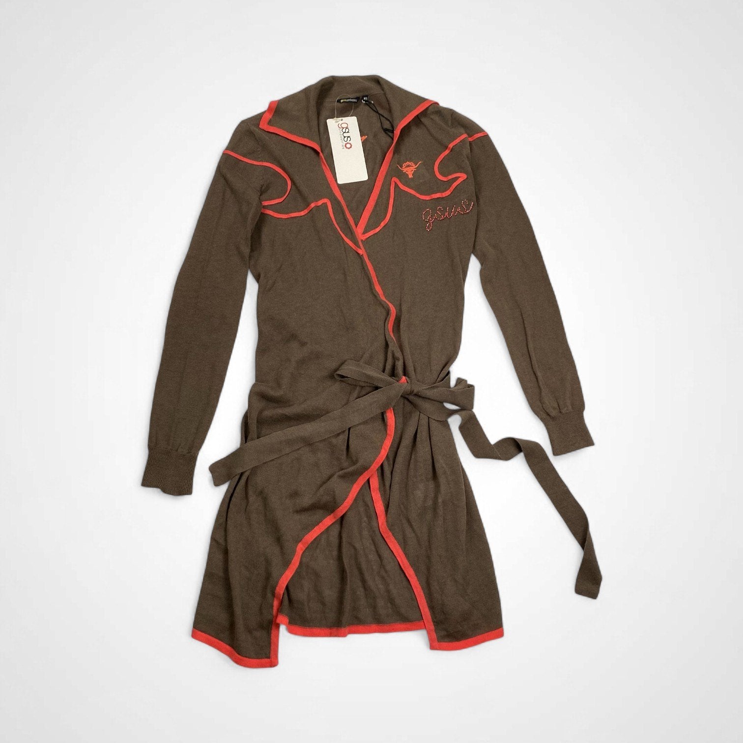 gsus sindustries ジーザス シンダストリーズ / ロングカーディガン スパンコール 刺繍 平成ギャル Y2K 未使用 参考定価：24,000+tax SIZE：XS