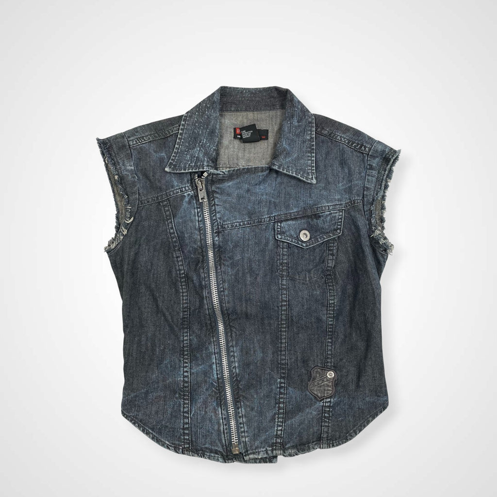 DIESEL ディーゼル / 00sライダースフェードデニムベスト SIZE:M