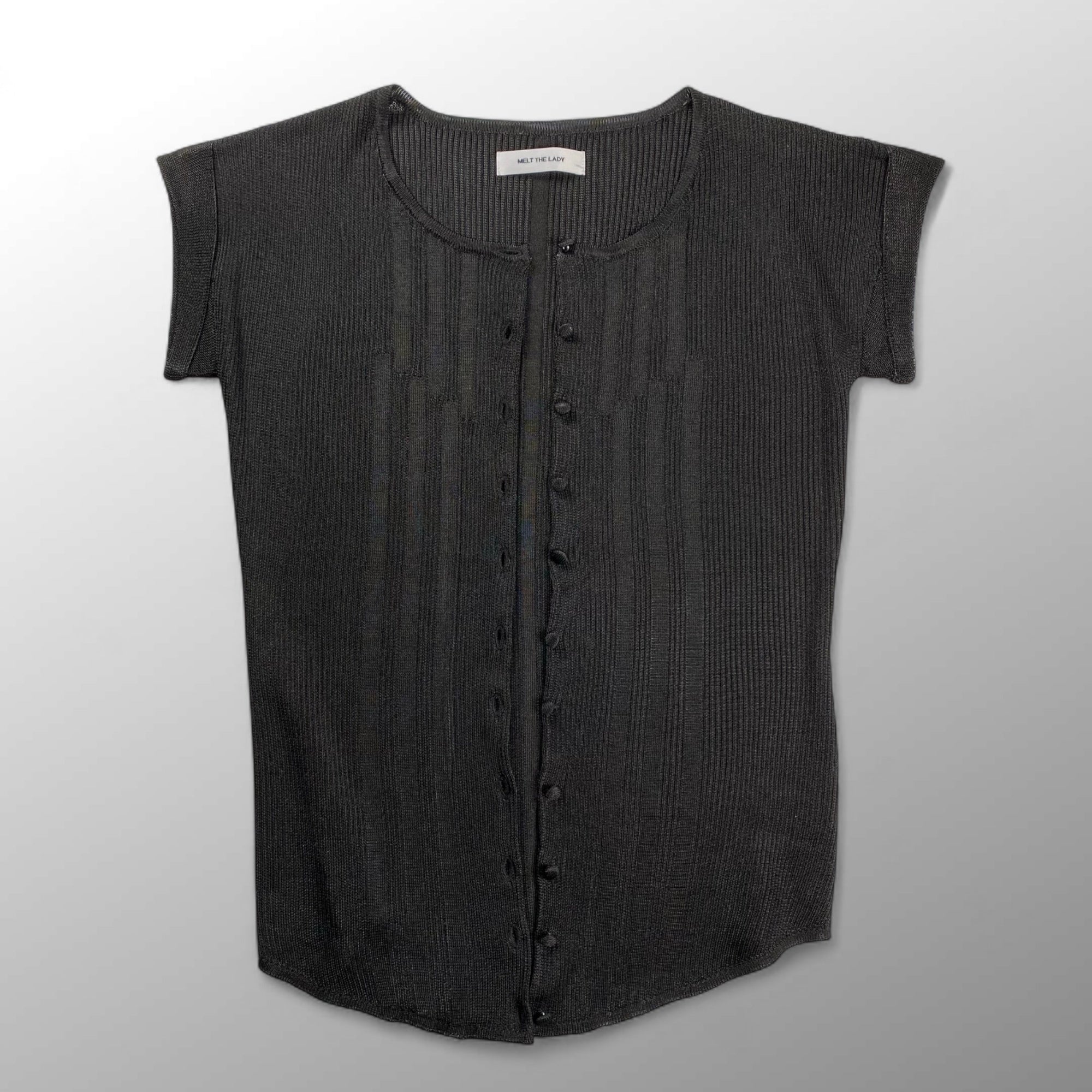 MELT THE LADY メルト ザ レディ / No-Sleeve cardigan カーディガン ベスト ブラック SIZE:FREE
