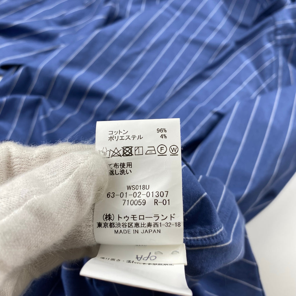 TOMORROWLAND トゥモローランド / 46ゲージコットンジャージー セミワイドカラーシャツ SIZE:M