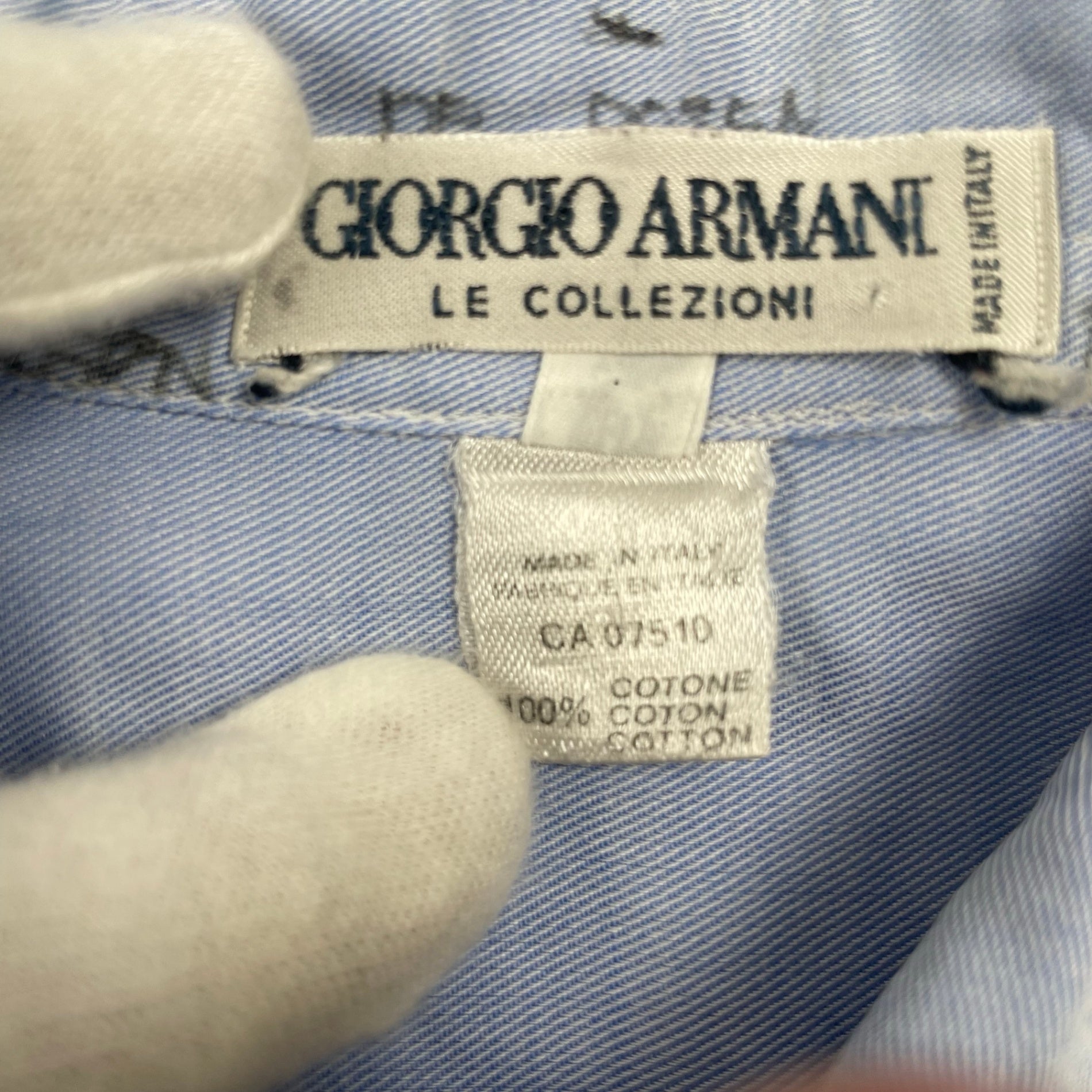 GIORGIO ARMANI LE COLLEZIONI ジョルジオアルマーニ / 80s ヴィンテージソリッドカラーシャツ SIZE：15 1/2