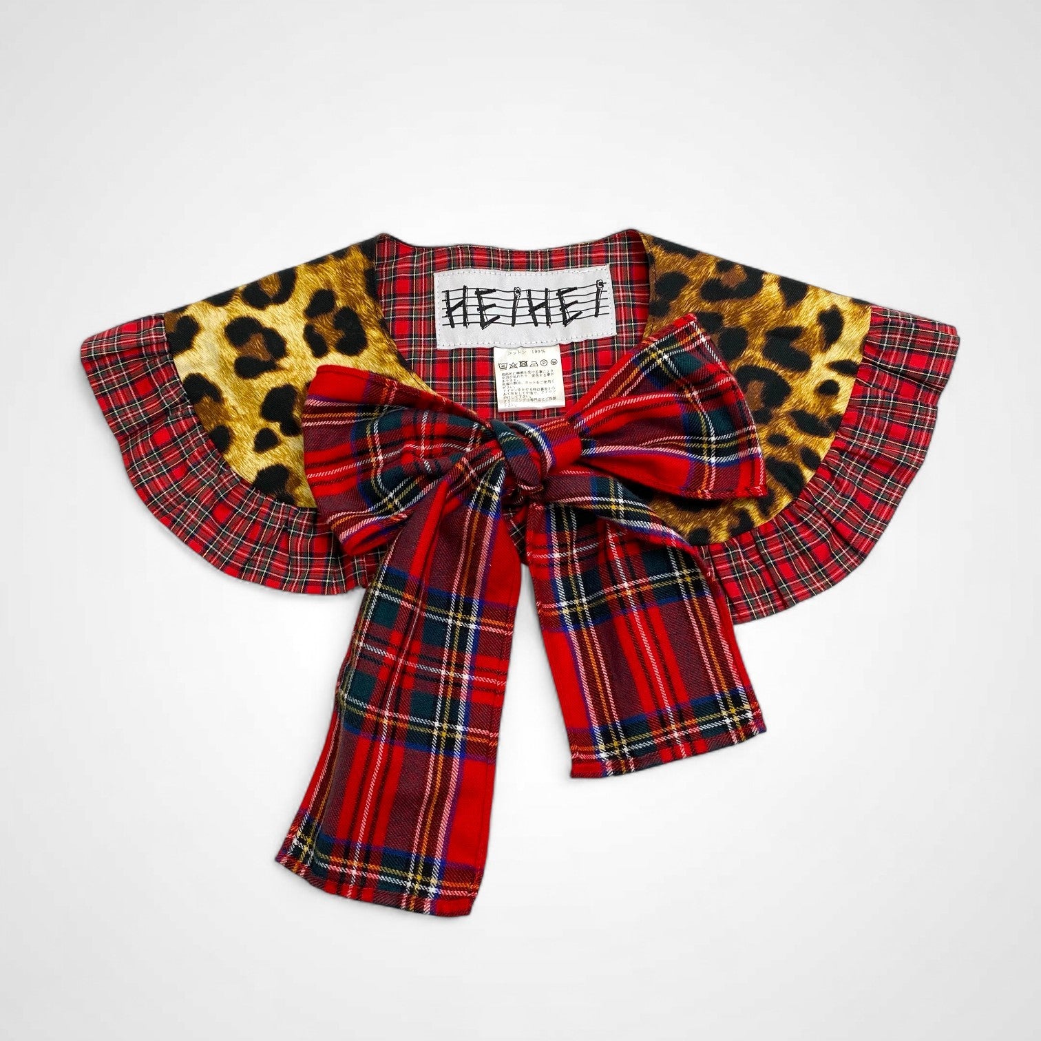HEIHEI ヘイヘイ / レオパード×チェック 付け襟 原宿系 加藤翔平