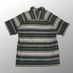 01SS UNDERCOVER アンダーカバー / アーカイブ ネオンボーダー ポロシャツ グレー×グリーン Z239-2 SIZE:M