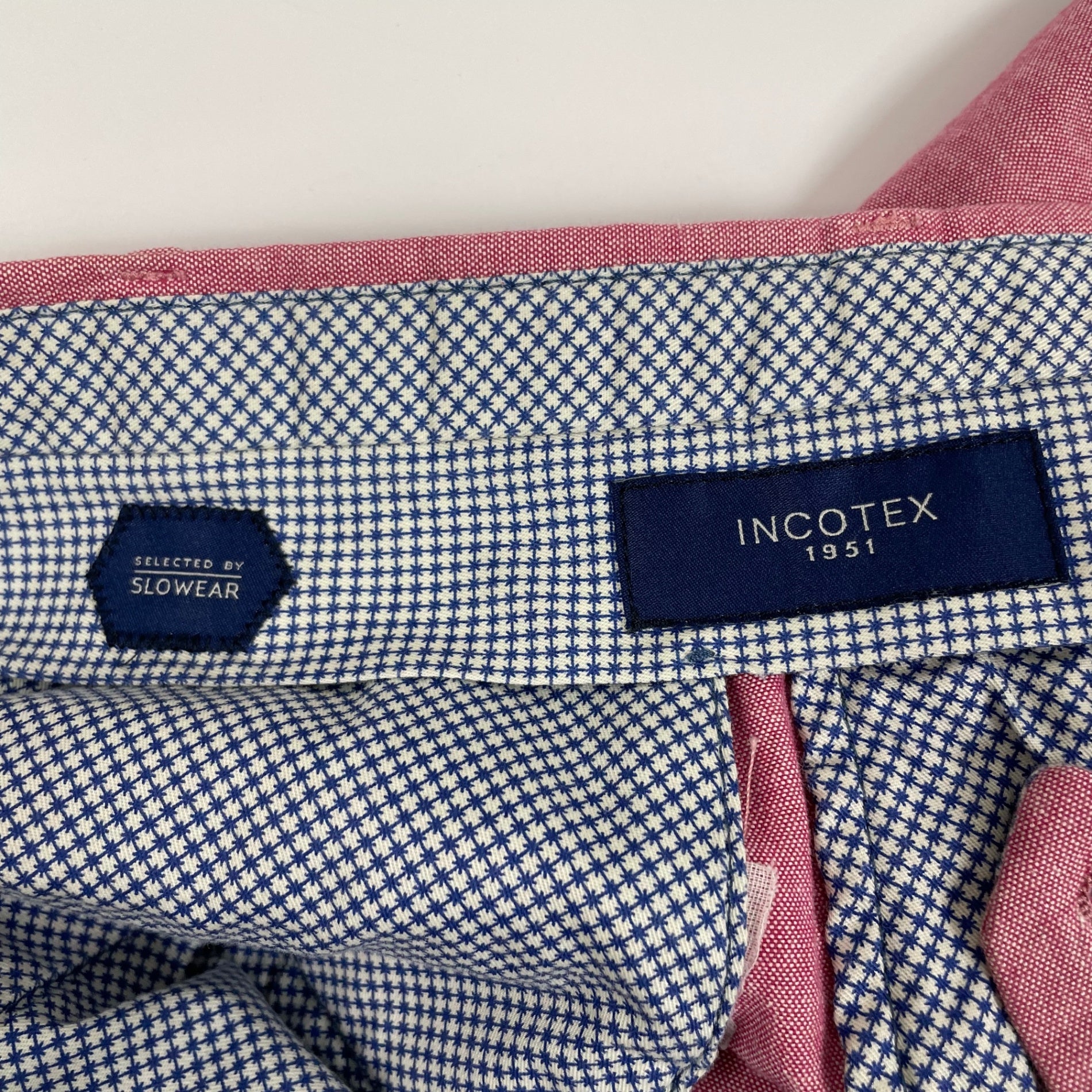 INCOTEX インコテックス / コットンスラックス SLACKS SLIM FIT 001X0 ピンク 参考定価：35,000程度 SIZE:48