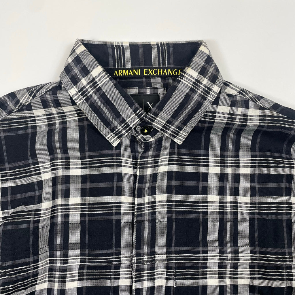 ARMANI EXCHANGE アルマーニ エクスチェンジ / ハイドポケットチェックシャツ 参考定価：25,000程度 SIZE:S