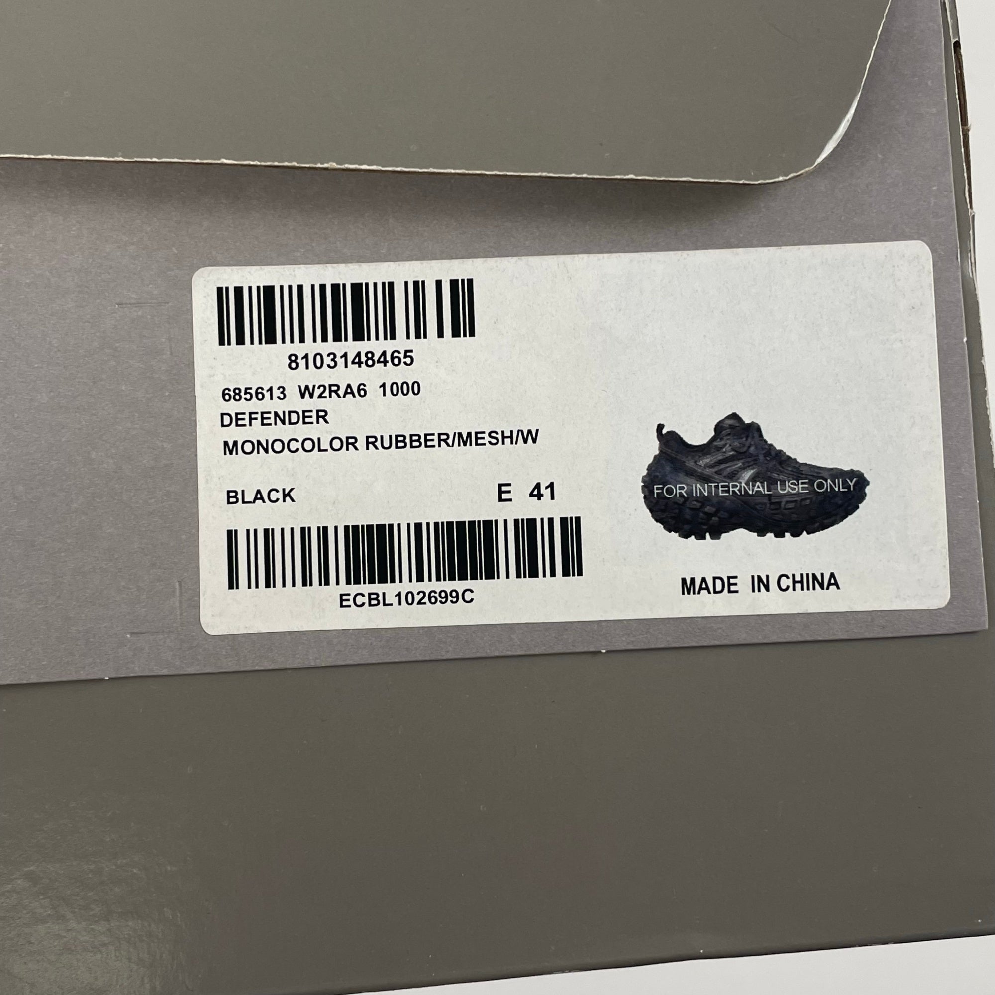 BALENCIAGA バレンシアガ / DEFENDER Bouncer 箱・袋・替え紐付 参考定価：158,000+tax SIZE:41