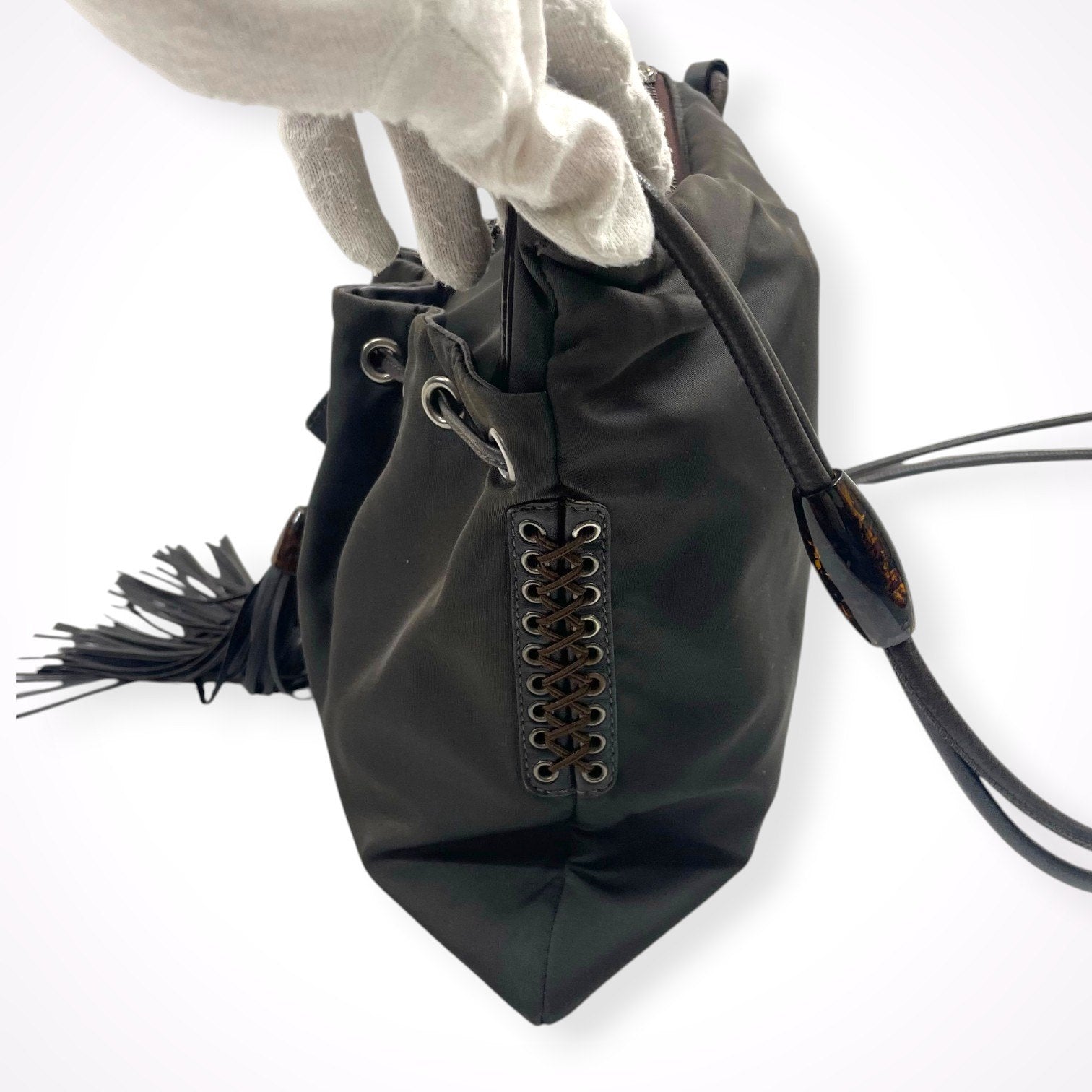 GIORGIO ARMANI / フリンジショルダーバッグ 参考定価：200,000程度