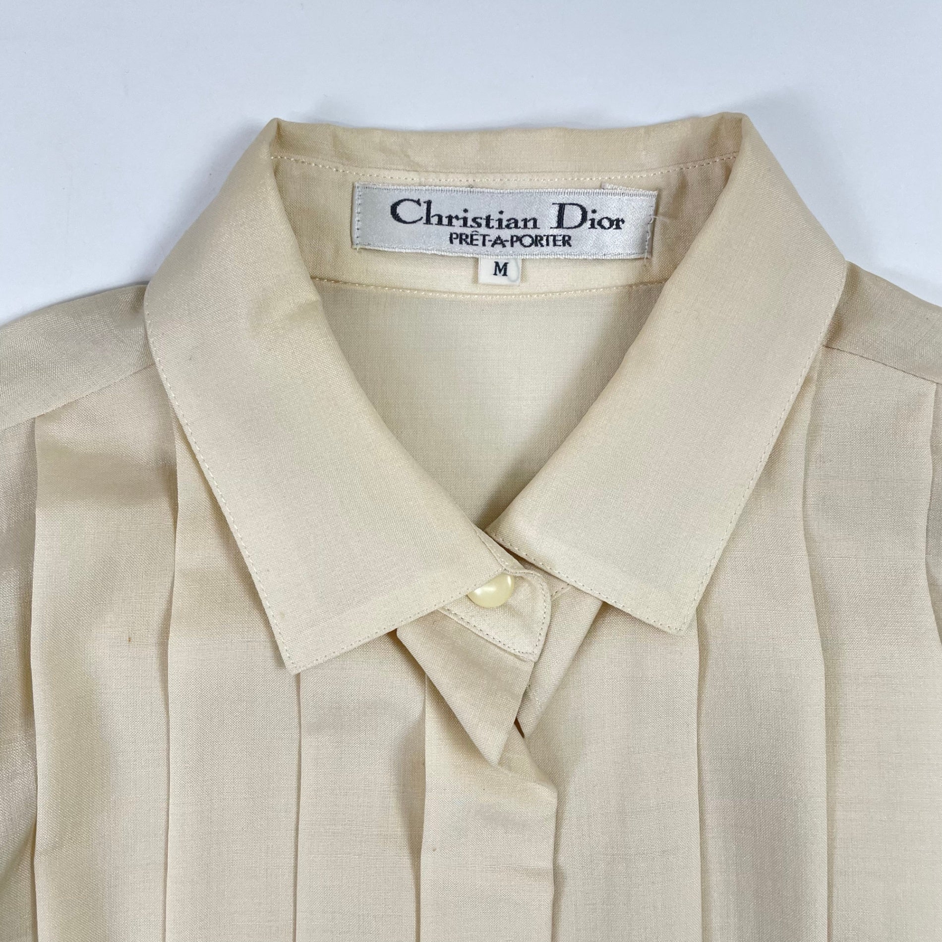 Christian Dior / ヴィンテージタックブラウス SIZE:M