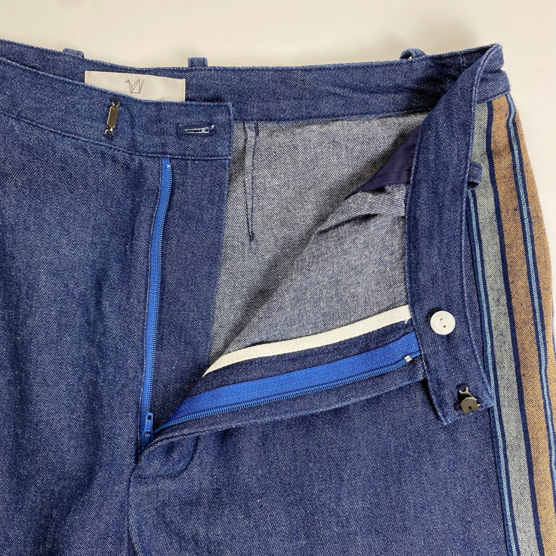 ohta オオタ / 7分丈 クロップド デニムパンツ サイドライン SIZE:M1