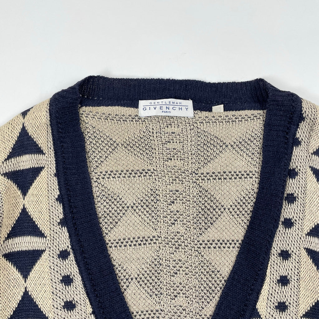 GIVENCHY / ヴィンテージ コットンリネンニットカーディガン SIZE：50