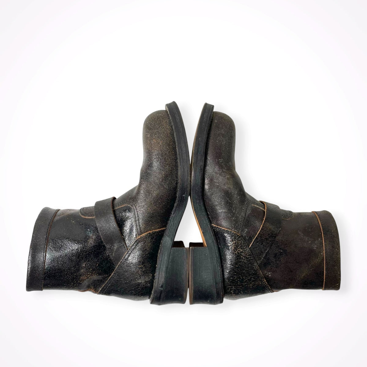 JUNYA WATANABE COMME des GARCONS / クラック加工レザーエンジニアブーツ 参考定価：100,000程度 SIZE:M(25-25.5cm)