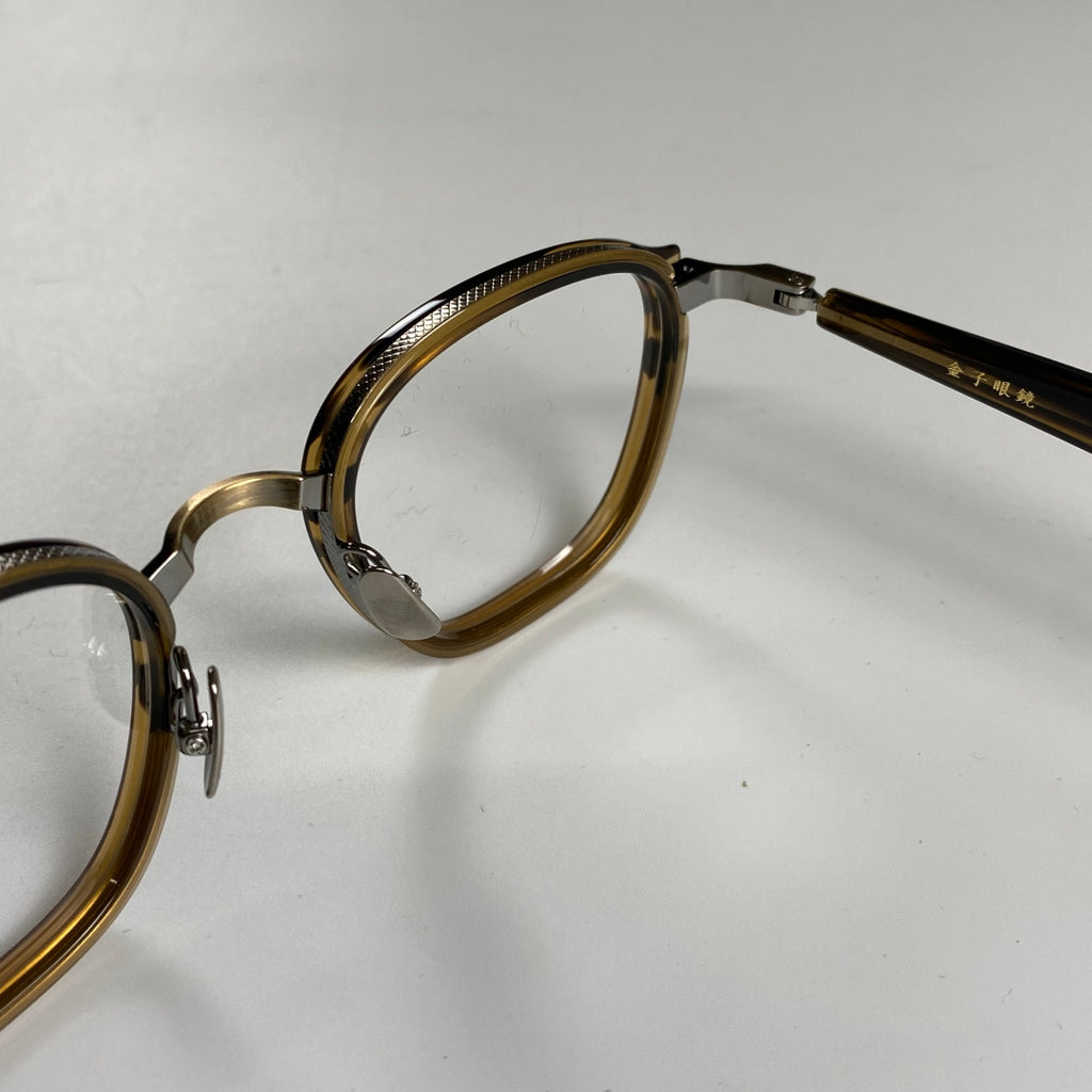 2025年夏発売 金子眼鏡 K18ライン / K18 メタルアイウェア 度なしクリアレンズ KMG-20 参考定価：132,000+tax