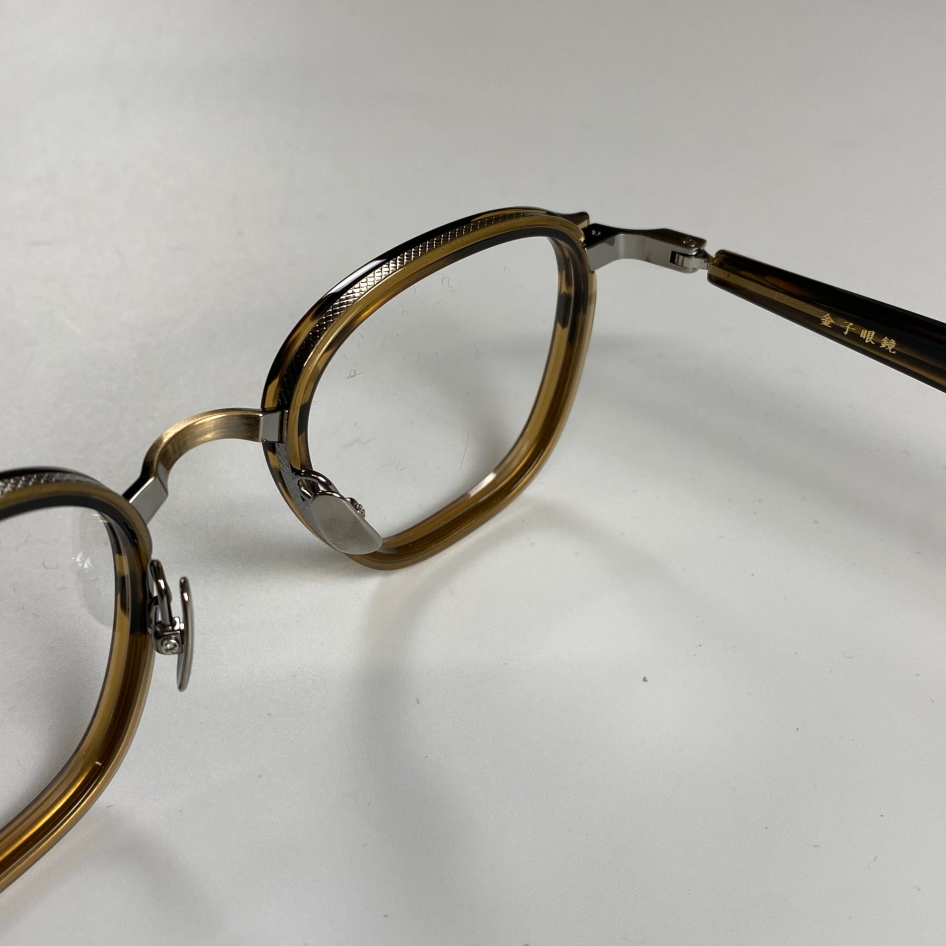 2025年夏発売 金子眼鏡 K18ライン / K18 メタルアイウェア 度なしクリアレンズ KMG-20 参考定価：132,000+tax