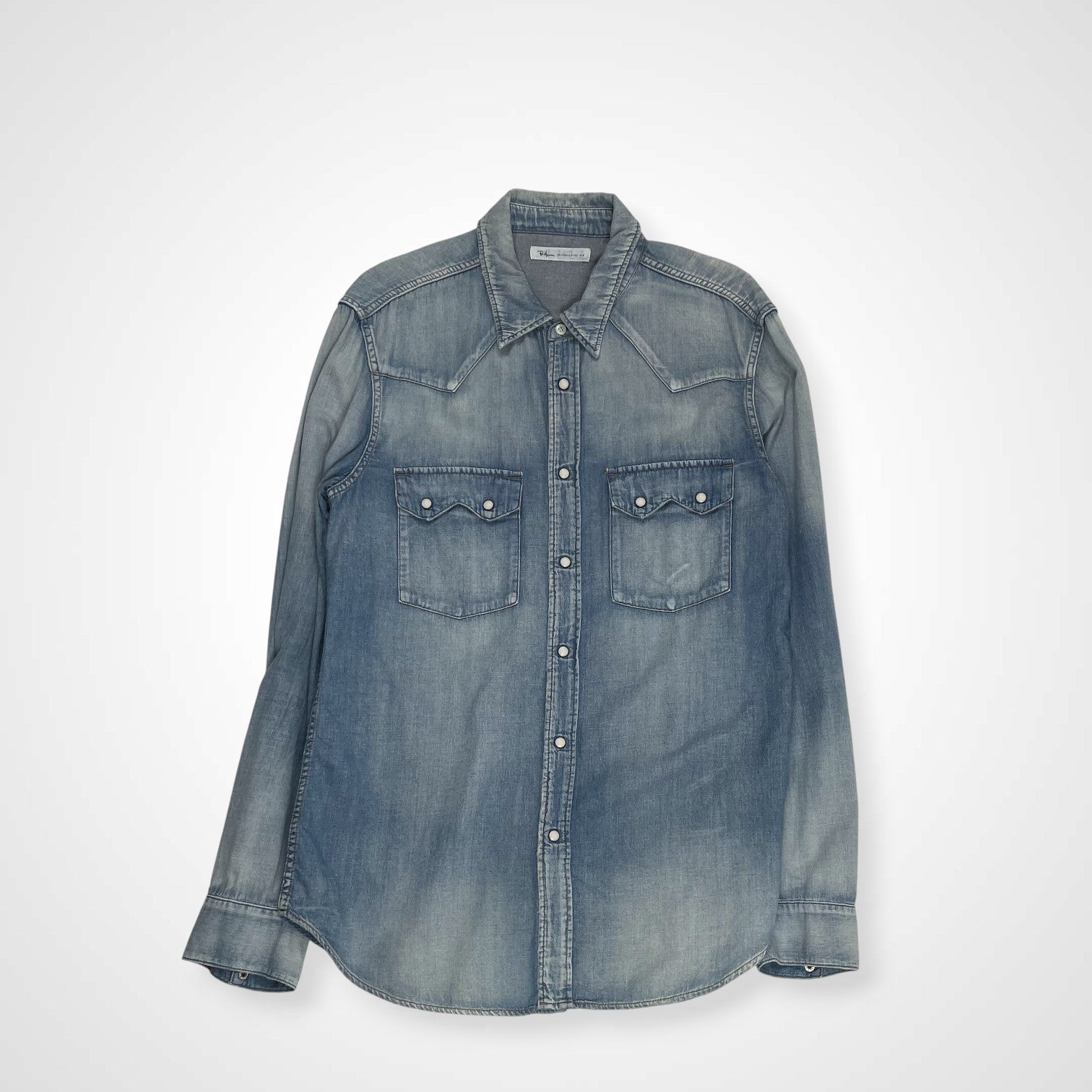 Ron herman ロンハーマン / ヴィンテージ加工 スナップボタンデニムシャツ 参考定価：40,000程度 SIZE:XL