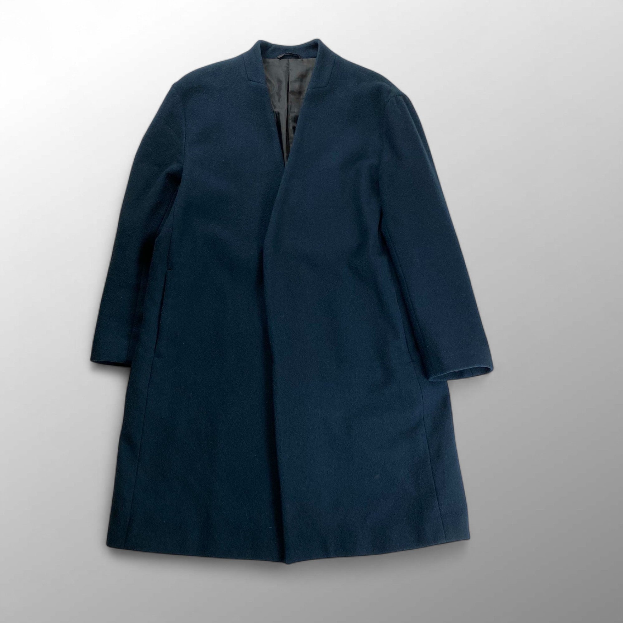 STUDIOUS ストゥディオス / スーパー110sジロンラムメルトンノーカラーコート ネイビー 109551006 SIZE:3