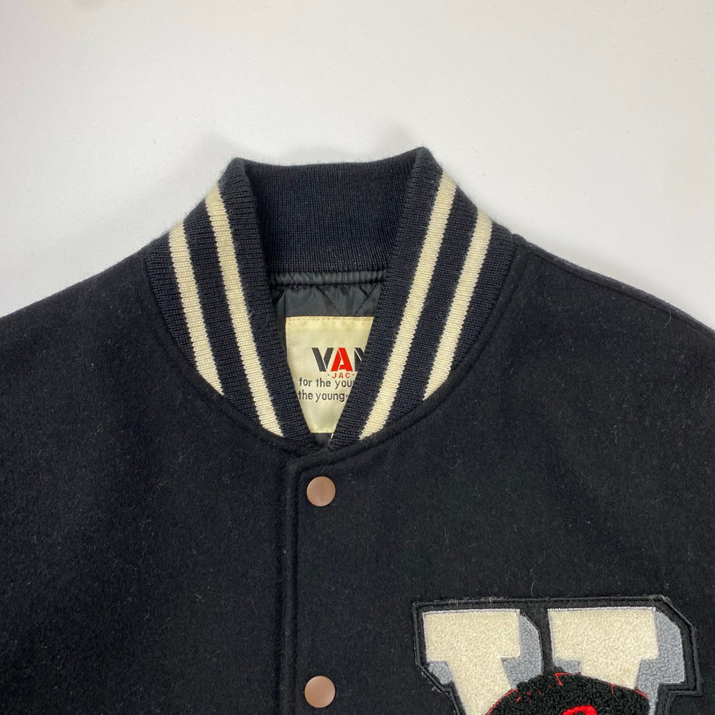 VAN JACKET ヴァン ヂャケット / ヴィンテージスタジャン 背面ロゴ デコレーション SIZE：M