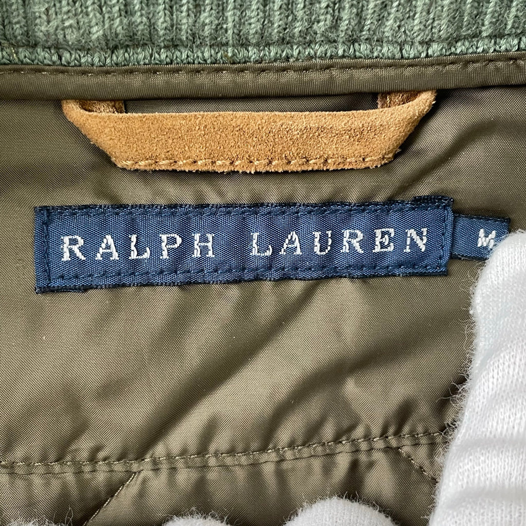 RALPH LAUREN / レザー切替キルティングベスト 参考定価：55,000程度 SIZE:M