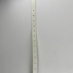 COMME des GARCONS HOMME PLUS コムデギャルソン オムプリュス / ホワイトレザーナローベルト PQ-K303 全長118cm 12穴 75-102.5cm