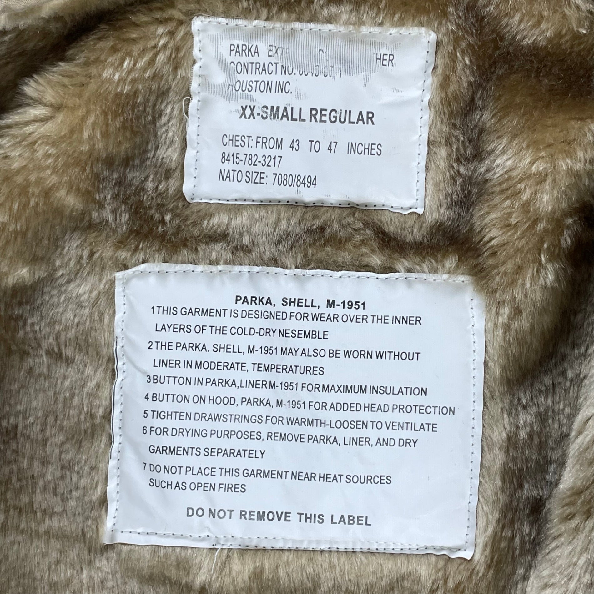 HOUSTON ヒューストン / M-51タイプフィッシュテールコート ライナー付 青島コート SIZE:XXS(M程度)