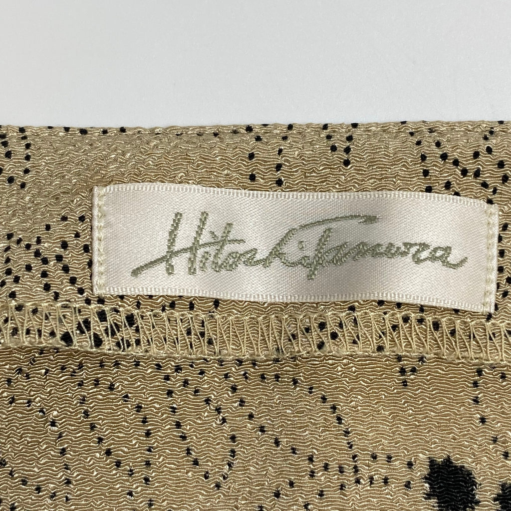 Hitoshi Tamura 詩仙堂 / ちりめん 点描 ワンピース くるみボタン 日本製 参考定価：35,000程度