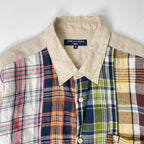 COMME des GARCONS HOMME / 08SS リネンミックスチェックシャツ 参考定価：40,000程度 SIZE:S
