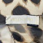 VALENTINO / シルクレオパードストール 参考定価：55,000程度
