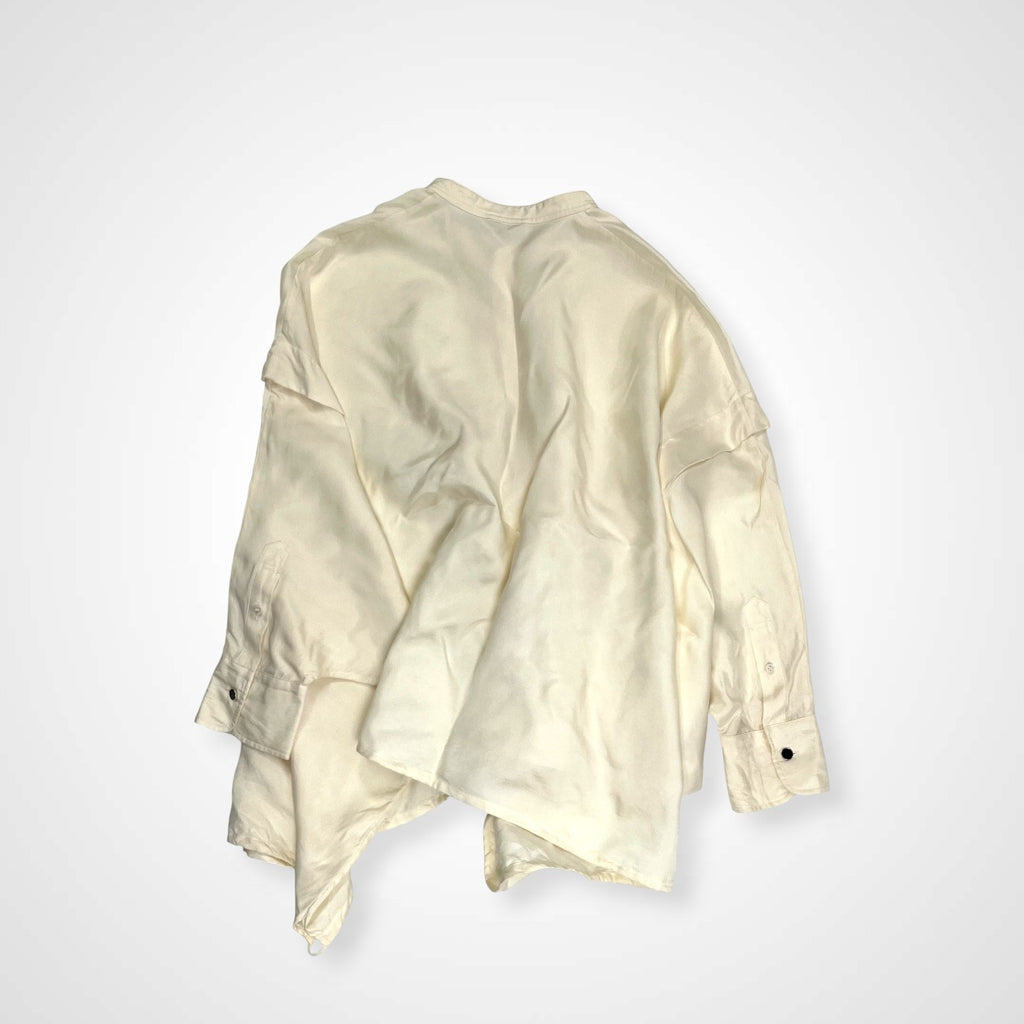 TOMORROWLAND.B トゥモローランド ビー / シルクツイルタックシャツ 参考定価：60,000+tax SIZE:36