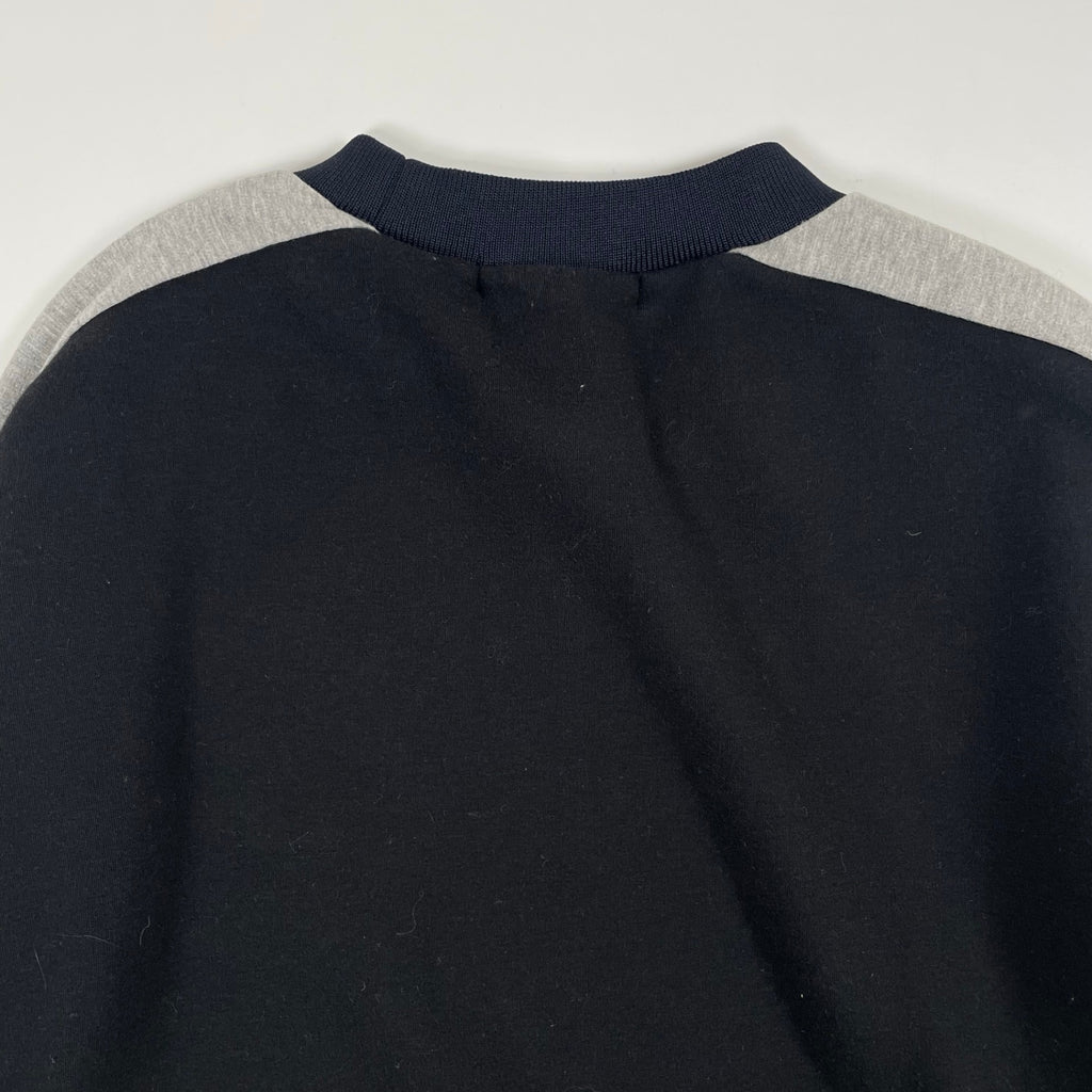 ALMOST BLACK / サイドバイカラーライン 切替スウェットシャツ 参考定価：37,000程度 SIZE:2