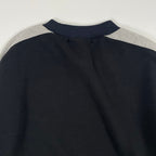 ALMOST BLACK / サイドバイカラーライン 切替スウェットシャツ 参考定価：37,000程度 SIZE:2