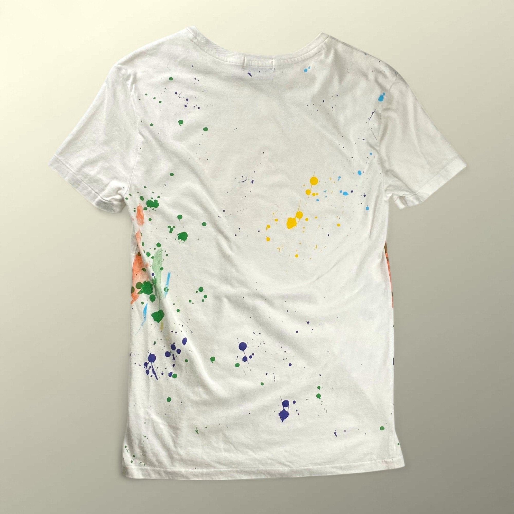 POLO RALPH LAUREN ポロ ラルフローレン / ポロベア ペンキ加工  Tシャツ 筆記体ロゴ レアデザイン SIZE:S