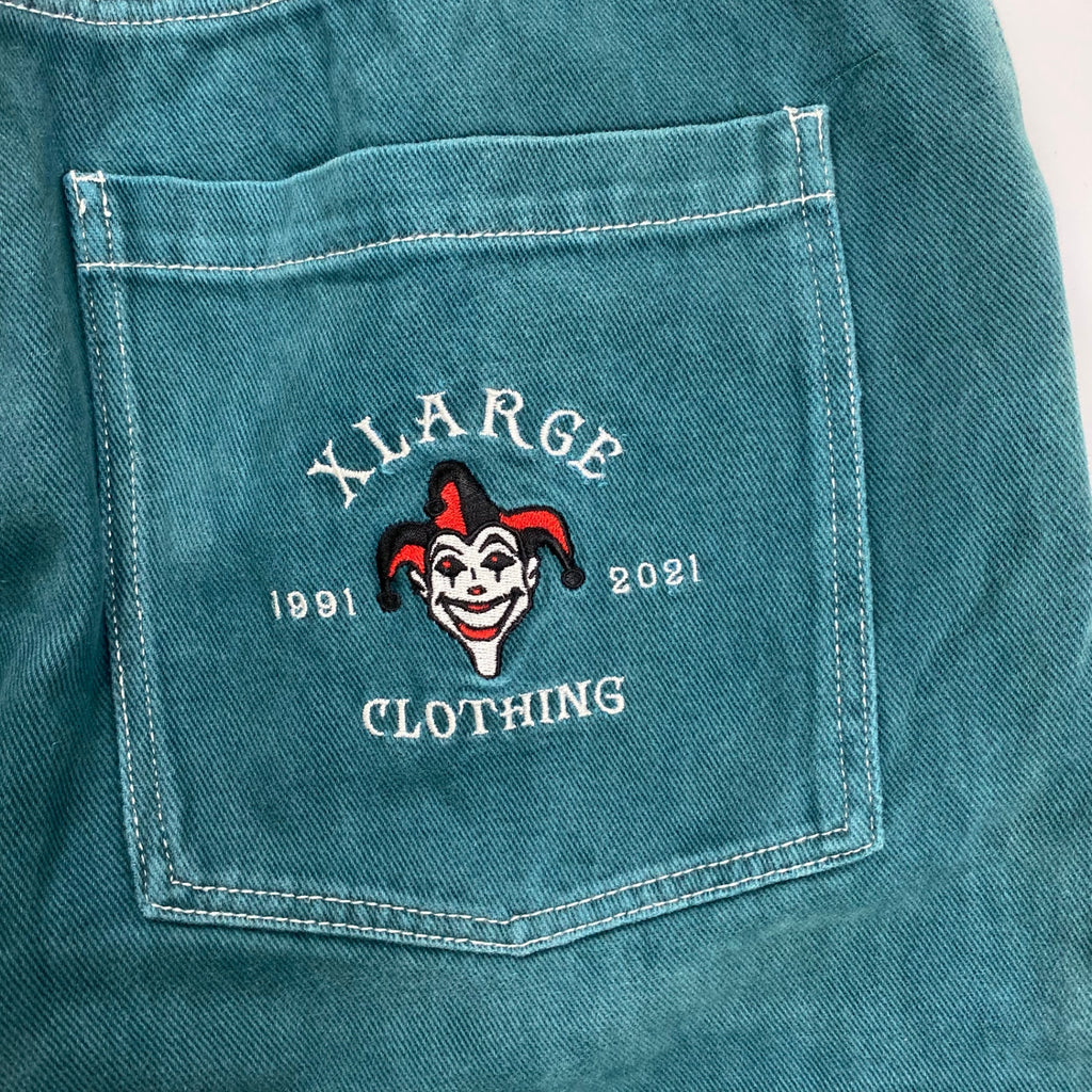 X LARGE エクストララージ / CONTRAST STITCH WIDE PANTS ワイドパンツ グリーン 参考定価：12,000+tax SIZE：34